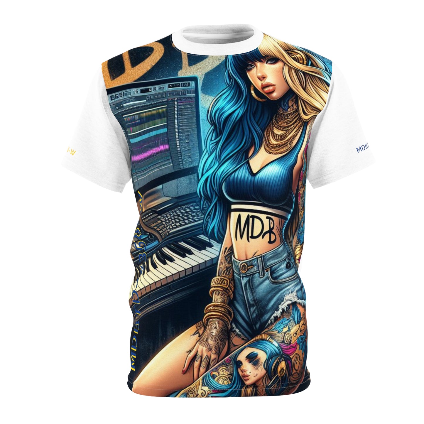 MDBTDJ#358-W Premium Tee Shirt - Unisex Tattooed Dj's Limited Edition