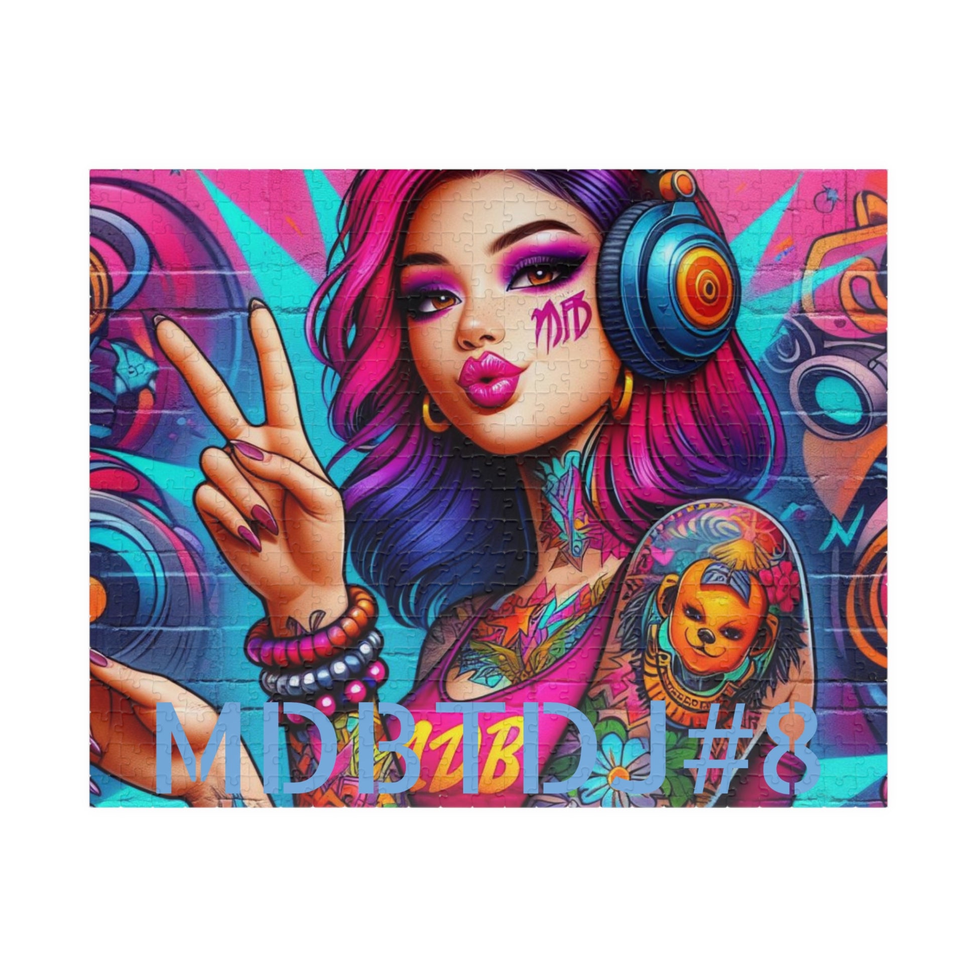 MDBTDJ#8 Puzzle (110, 252, 520, 1014-piece) Tattooed Dj's Limited Edition, Puzzle, Puzzles, Tattooed Djs Shop