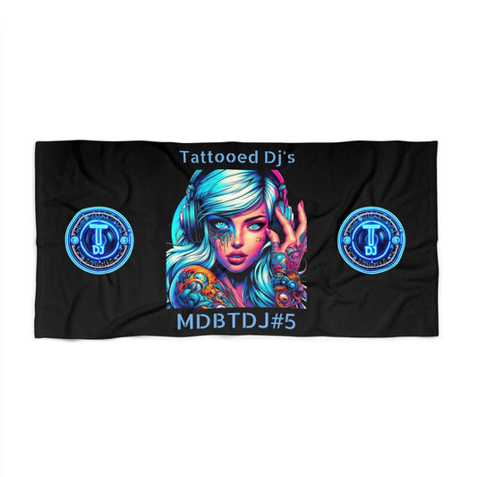 MDBTDJ#5 Beach Towel Tattooed Dj's Limited Edition, Home Decor, Apparel & Accessories, Tattooed Djs Shop