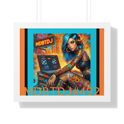 MDBTDJ#492 20x16 Tattooed Dj's Framed Horizontal Poster Wall Decor, Poster, Tattooed Djs Shop