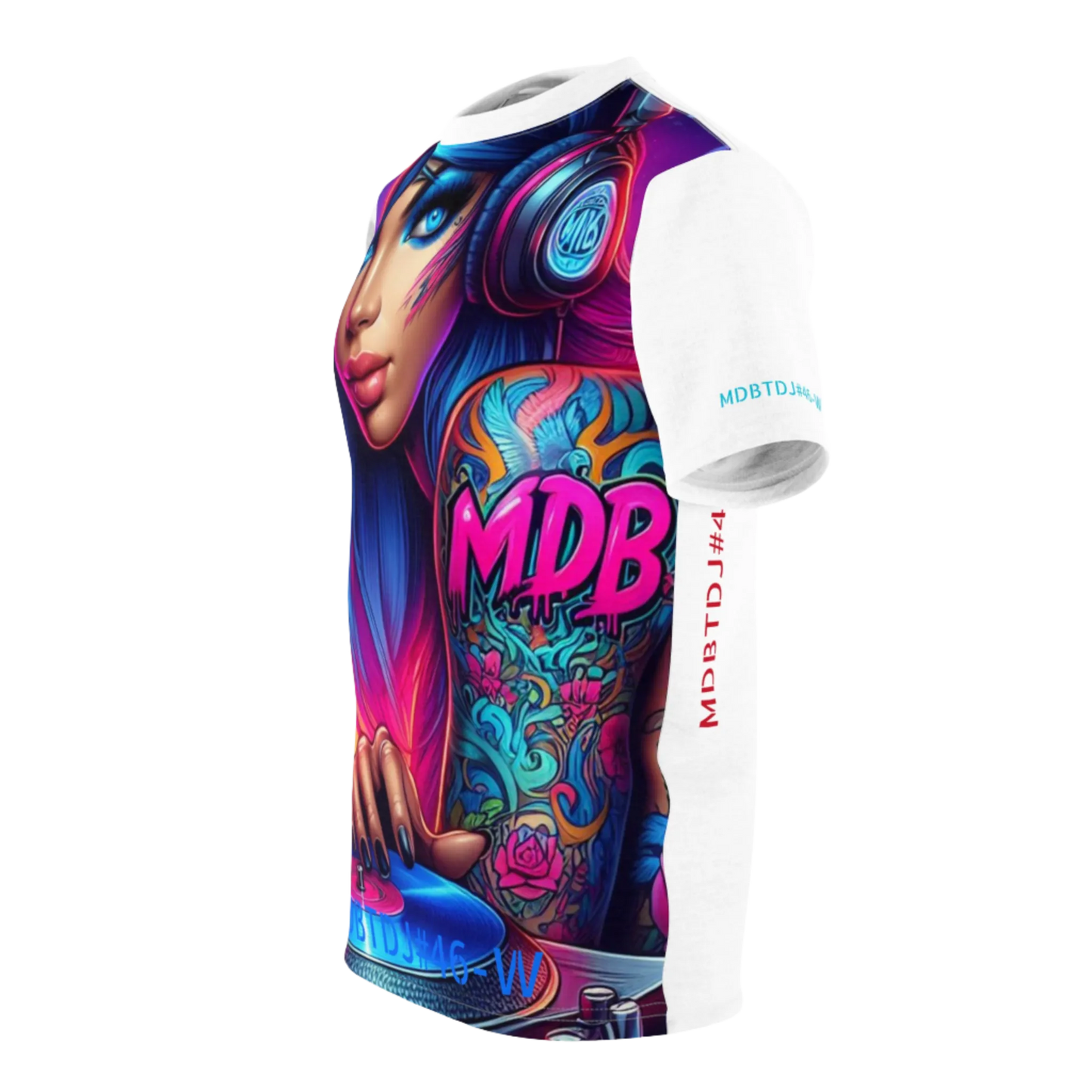 MDBTDJ#46-W Premium Art Tee Shirt - Tattooed Dj's Limited Edition - Unisex, T-Shirt, T-Shirts, Tattooed Djs Shop