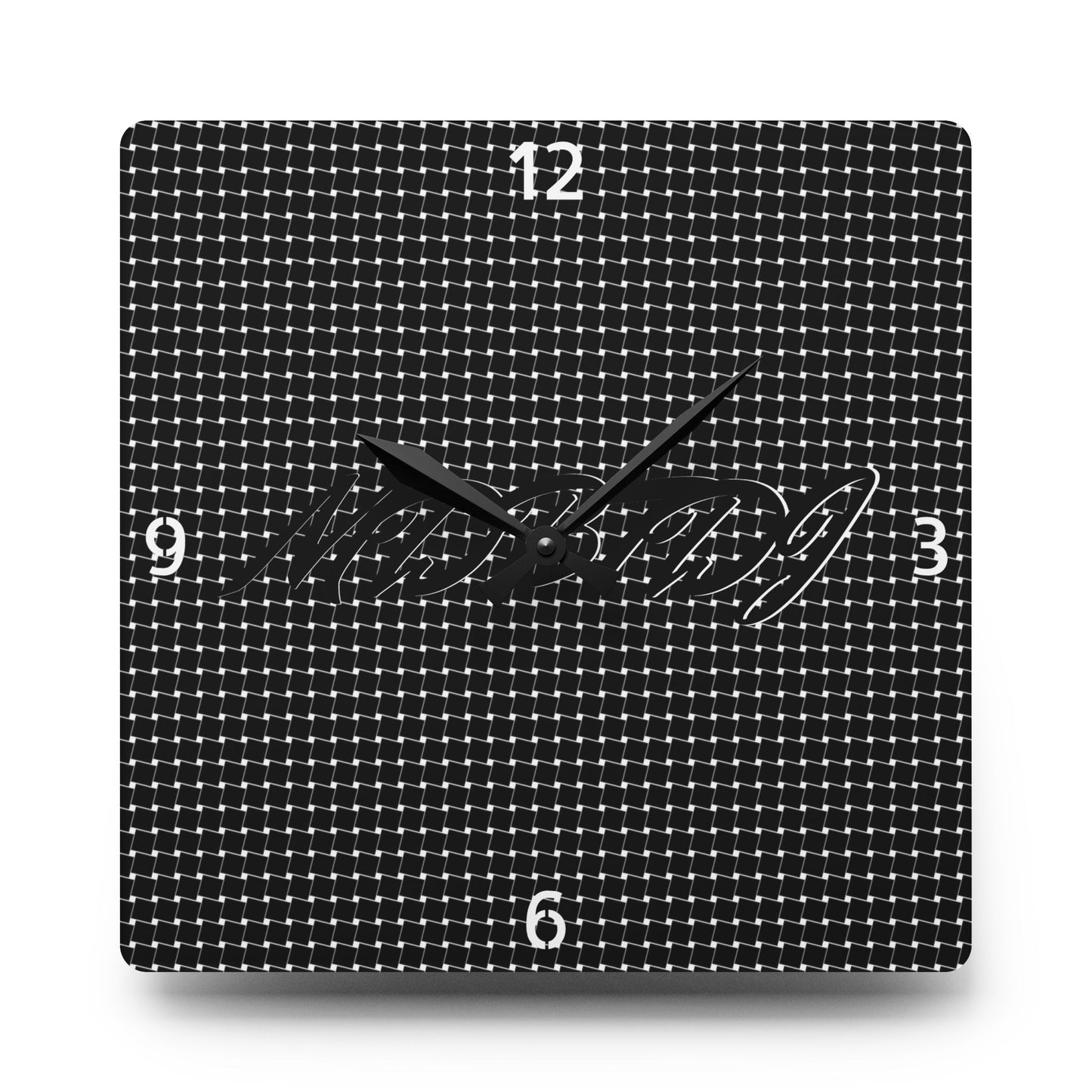 MDBTDJ#SQBW Premium Acrylic Wall Clock, Home Decor, Tattooed Djs Shop