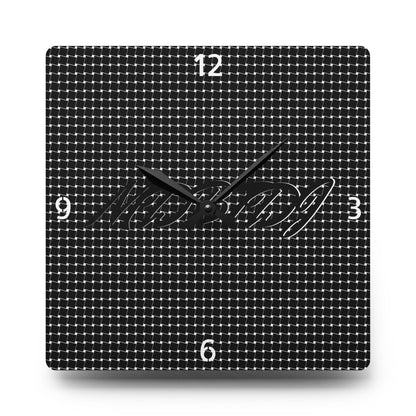 MDBTDJ#SQBW Premium Acrylic Wall Clock, Home Decor, Tattooed Djs Shop