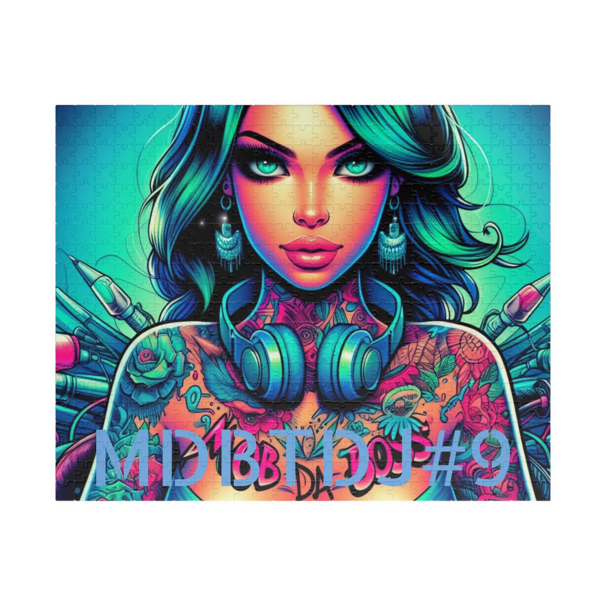 MDBTDJ#9 Puzzle (110, 252, 520, 1014-piece) Tattooed Dj's Limited Edition, Puzzle, Puzzles, Tattooed Djs Shop