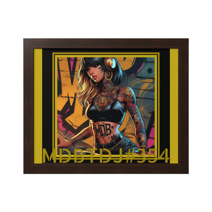 MDBTDJ#354 20x16 Tattooed Dj's LE Framed Horizontal Poster Wall Decor