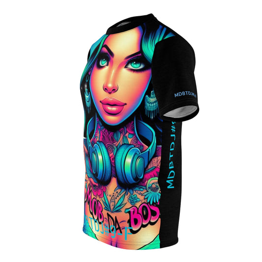 MDBTDJ#9-F Premium Tee Shirt - Tattooed Dj's Limited Edition - Unisex, All Over Prints, Tattooed Djs Shop