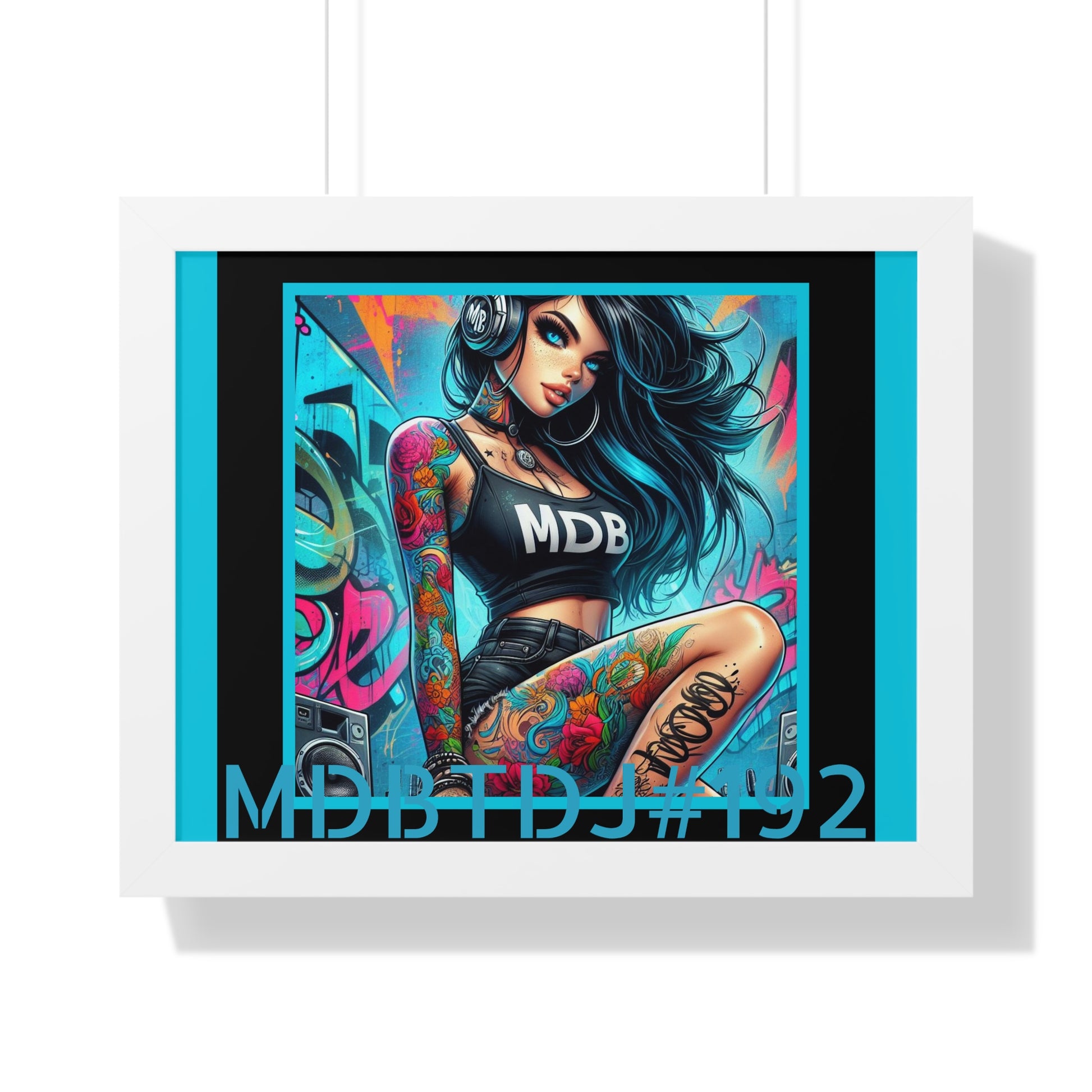 MDBTDJ#192 20x16 Tattooed Dj's LE Framed Horizontal Poster Wall Decor, Poster, Tattooed Djs Shop