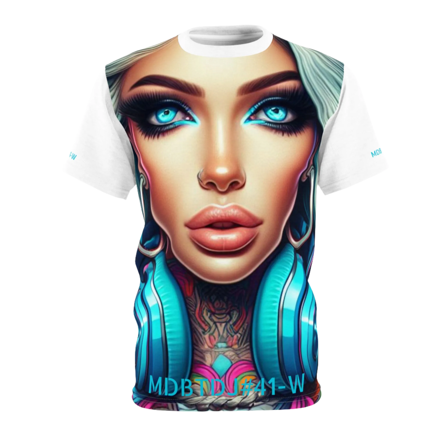 MDBTDJ#41-W Premium Art Tee Shirt - Tattooed Dj's Limited Edition - Unisex, T-Shirt, T-Shirts, Tattooed Djs Shop