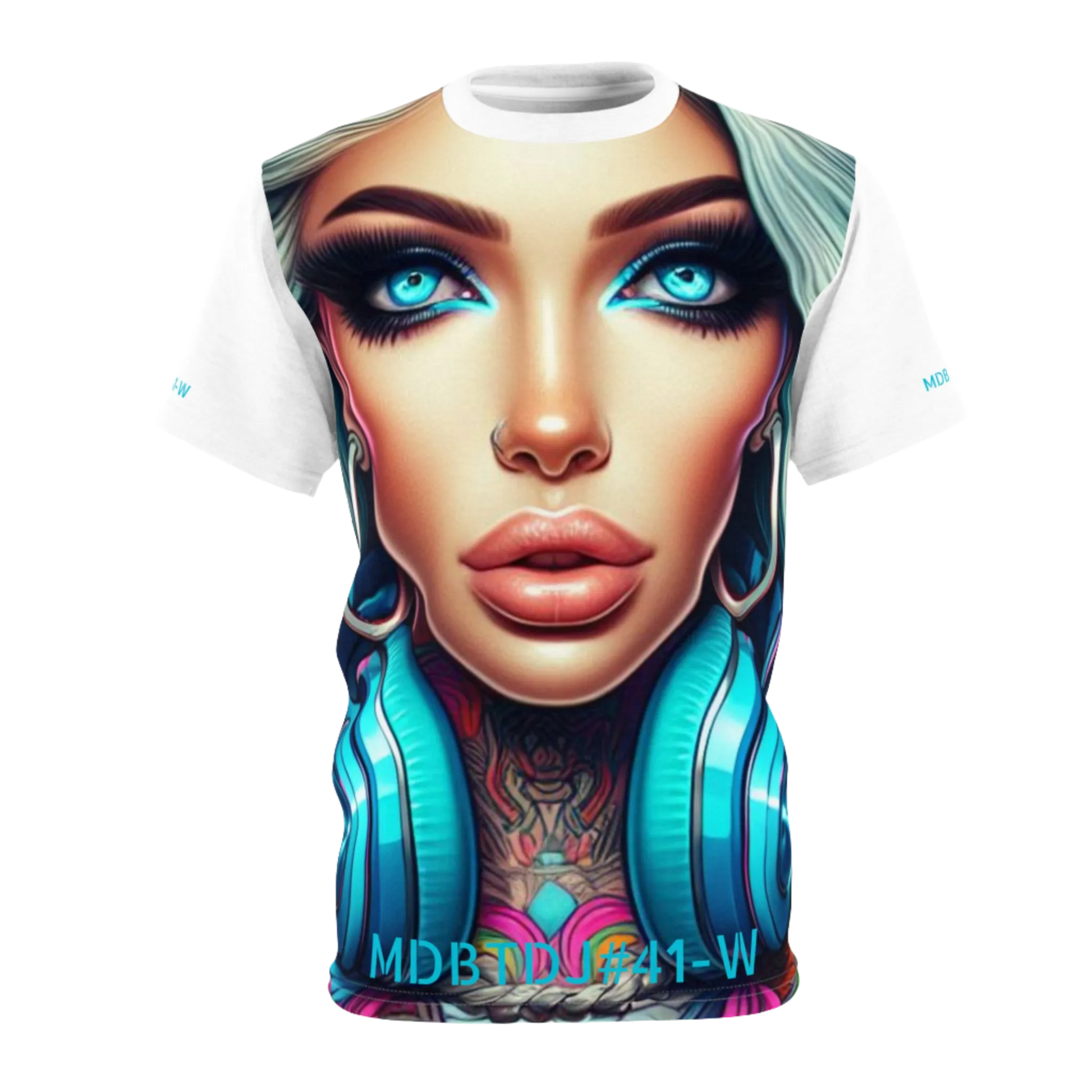 MDBTDJ#41-W Premium Art Tee Shirt - Tattooed Dj's Limited Edition - Unisex, T-Shirt, T-Shirts, Tattooed Djs Shop