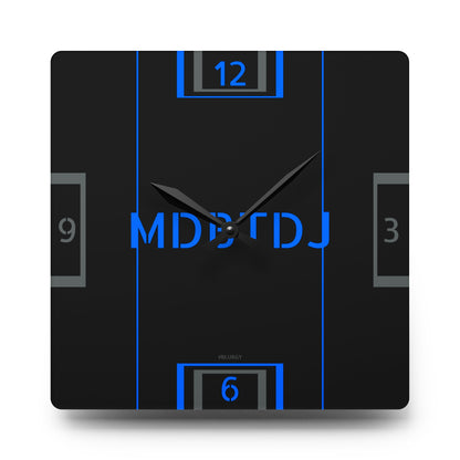 MDBTDJ#BLUBGY Acrylic Wall Clock, Home Decor, Tattooed Djs Shop