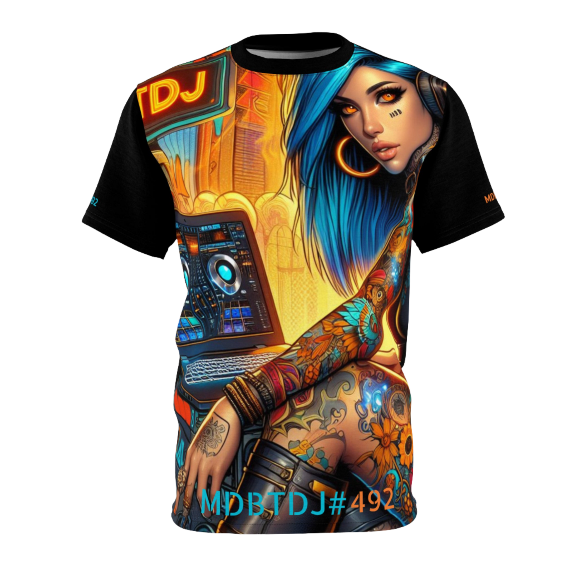 MDBTDJ#492 Premium Art Tee Shirt - Tattooed Dj's Limited Edition - Unisex, T-Shirt, Clothing Tops, Tattooed Djs Shop