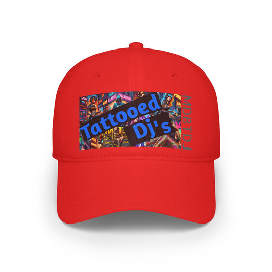 MDBTDJ#LPBCOG Red - Low Profile Baseball Cap Tattooed Dj's Limited Edition, Hats, Headwear, Tattooed Djs Shop