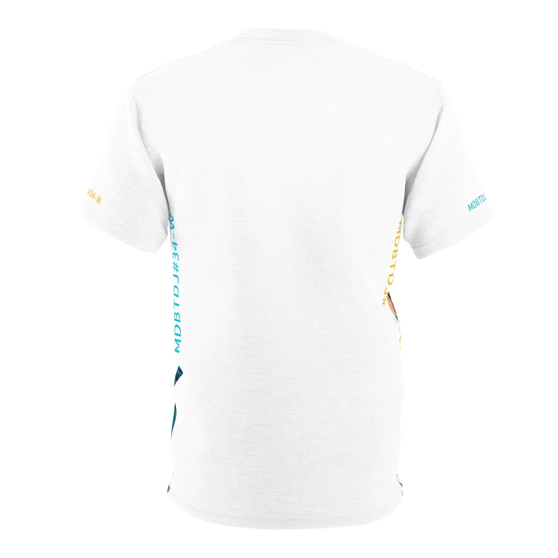 MDBTDJ#34-W Premium Art Tee Shirt - Tattooed Dj's Limited Edition - Unisex, All Over Prints, Tattooed Djs Shop