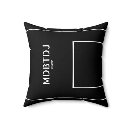 MDBTDJ#BWP Spun Polyester Square Pillow