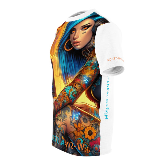 MDBTDJ#492-W Premium Art Tee Shirt - Tattooed Dj's Limited Edition - Unisex, T-Shirt, Clothing Tops, Tattooed Djs Shop