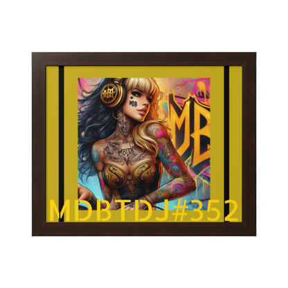 MDBTDJ#352 20x16 Tattooed Dj's LE Framed Horizontal Poster Wall Decor