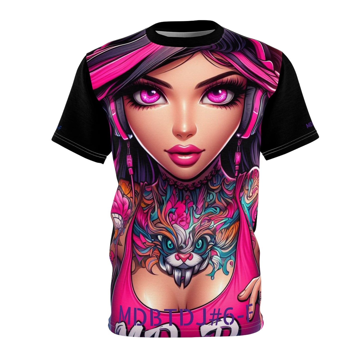 MDBTDJ#6-F Premium Art Tee Shirt - Tattooed Dj's Limited Edition - Unisex