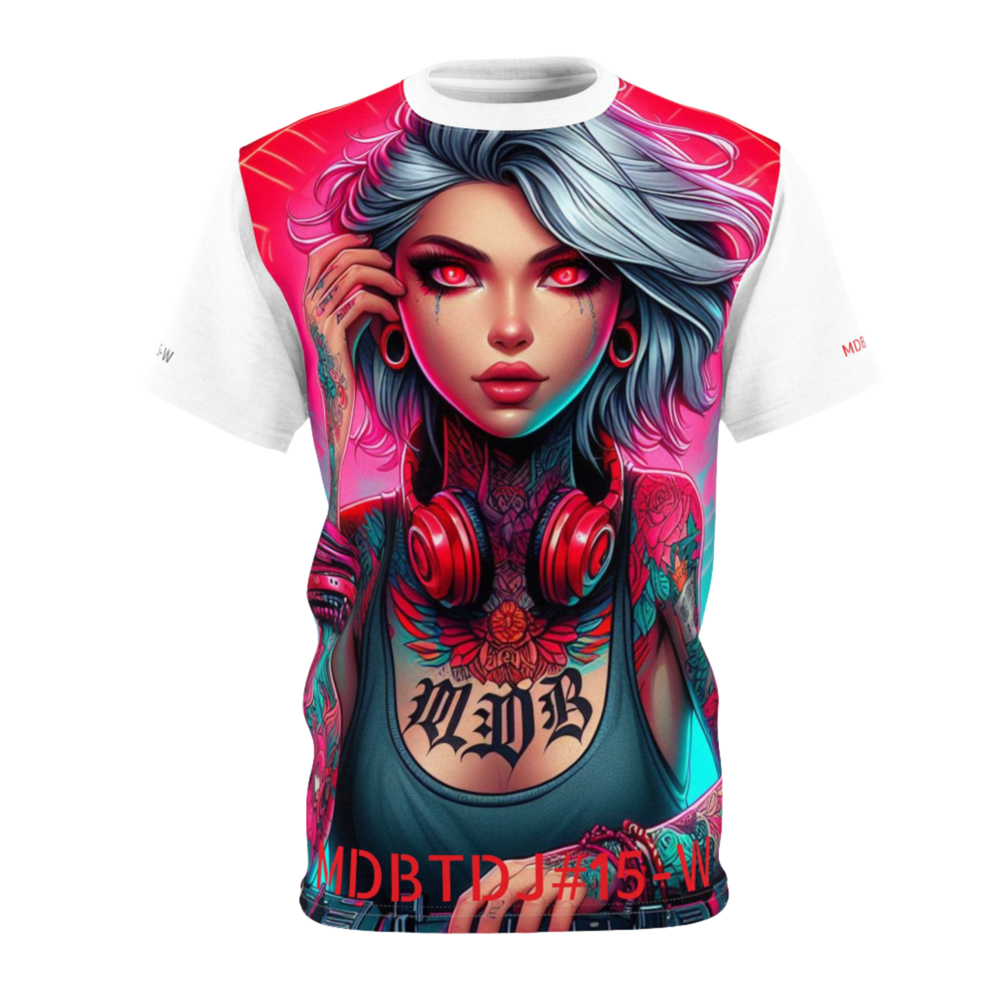 MDBTDJ#15-W Premium Tee Shirt - Tattooed Dj's Limited Edition - Unisex