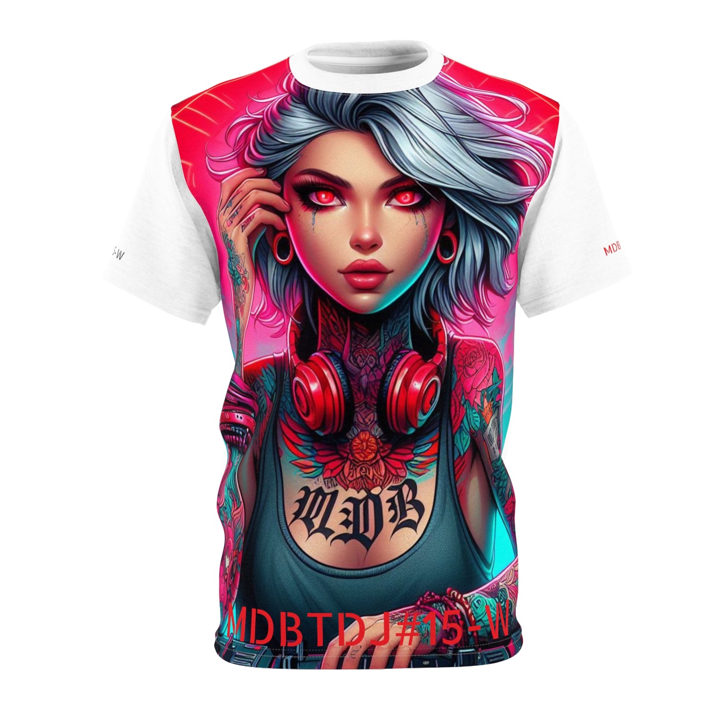 MDBTDJ#15-W Premium Tee Shirt - Tattooed Dj's Limited Edition - Unisex