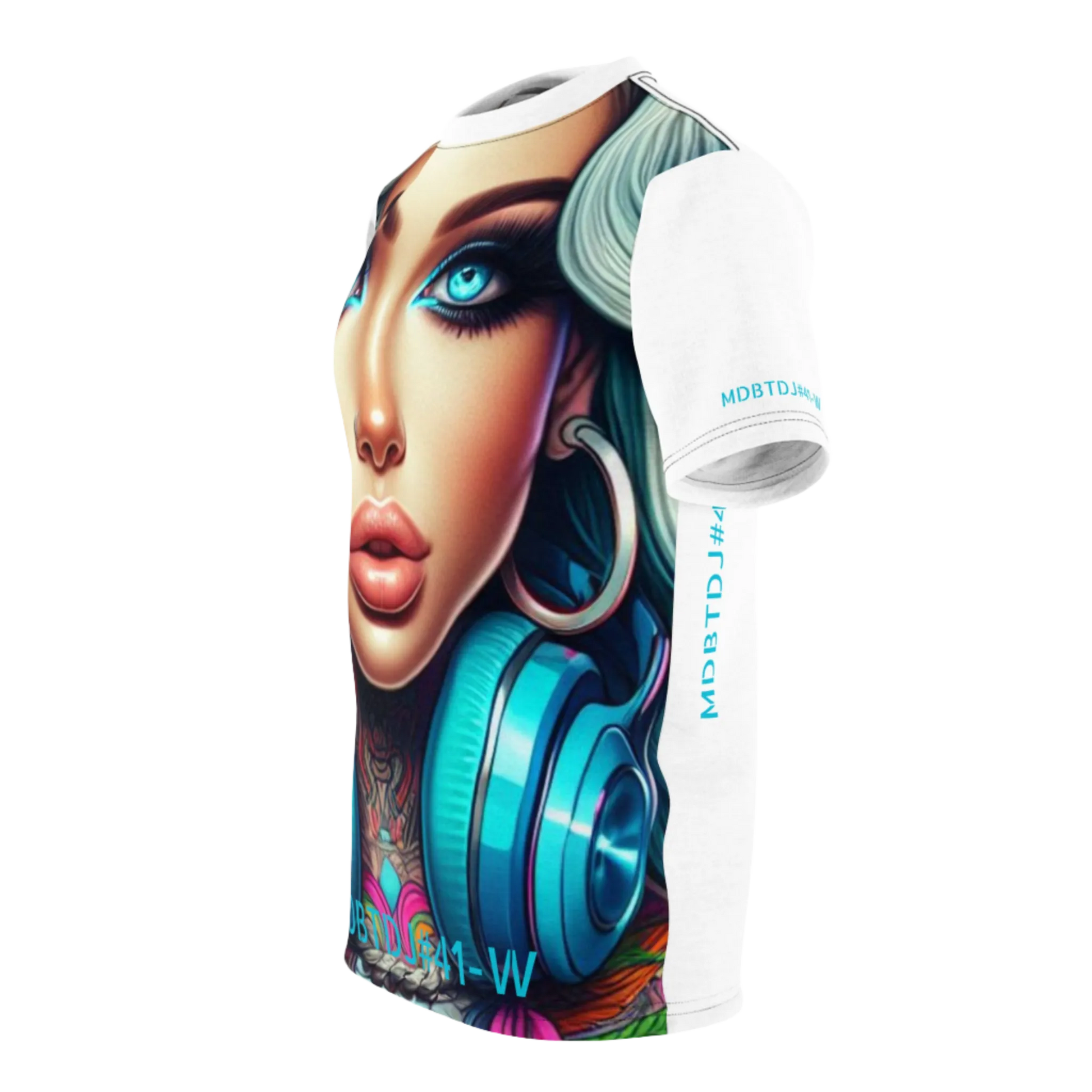 MDBTDJ#41-W Premium Art Tee Shirt - Tattooed Dj's Limited Edition - Unisex, T-Shirt, T-Shirts, Tattooed Djs Shop