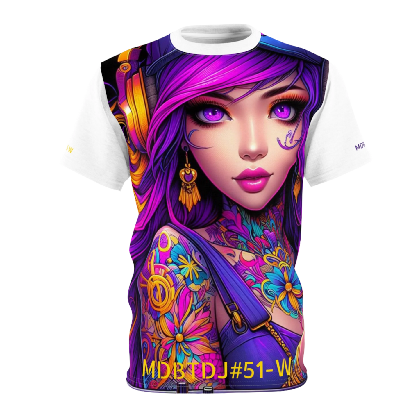 MDBTDJ#51-W Premium Art Tee Shirt - Tattooed Dj's Limited Edition - Unisex