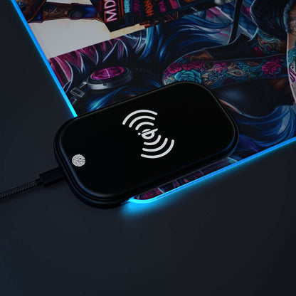 MDBTDJ#LDMP LED Gaming Mouse Pad, Wireless Charging Tattooed Dj's Limited Edition, Home Decor, Tattooed Djs Shop