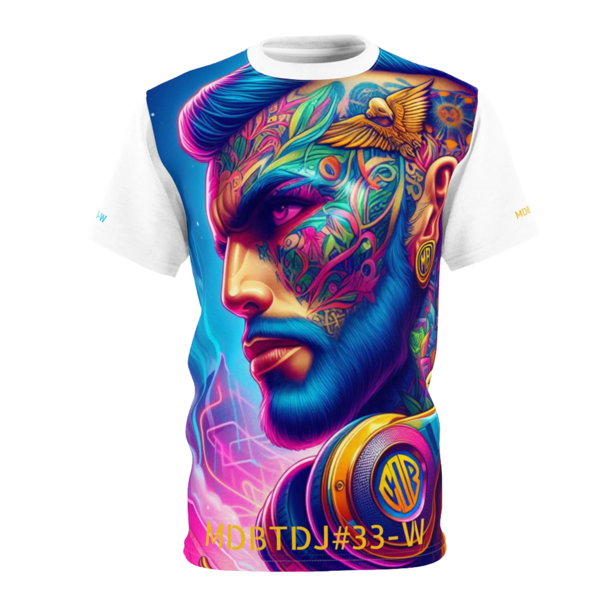 MDBTDJ#33-W Premium Art Tee Shirt - Tattooed Dj's Limited Edition - Unisex, T-Shirt, T-Shirts, Tattooed Djs Shop