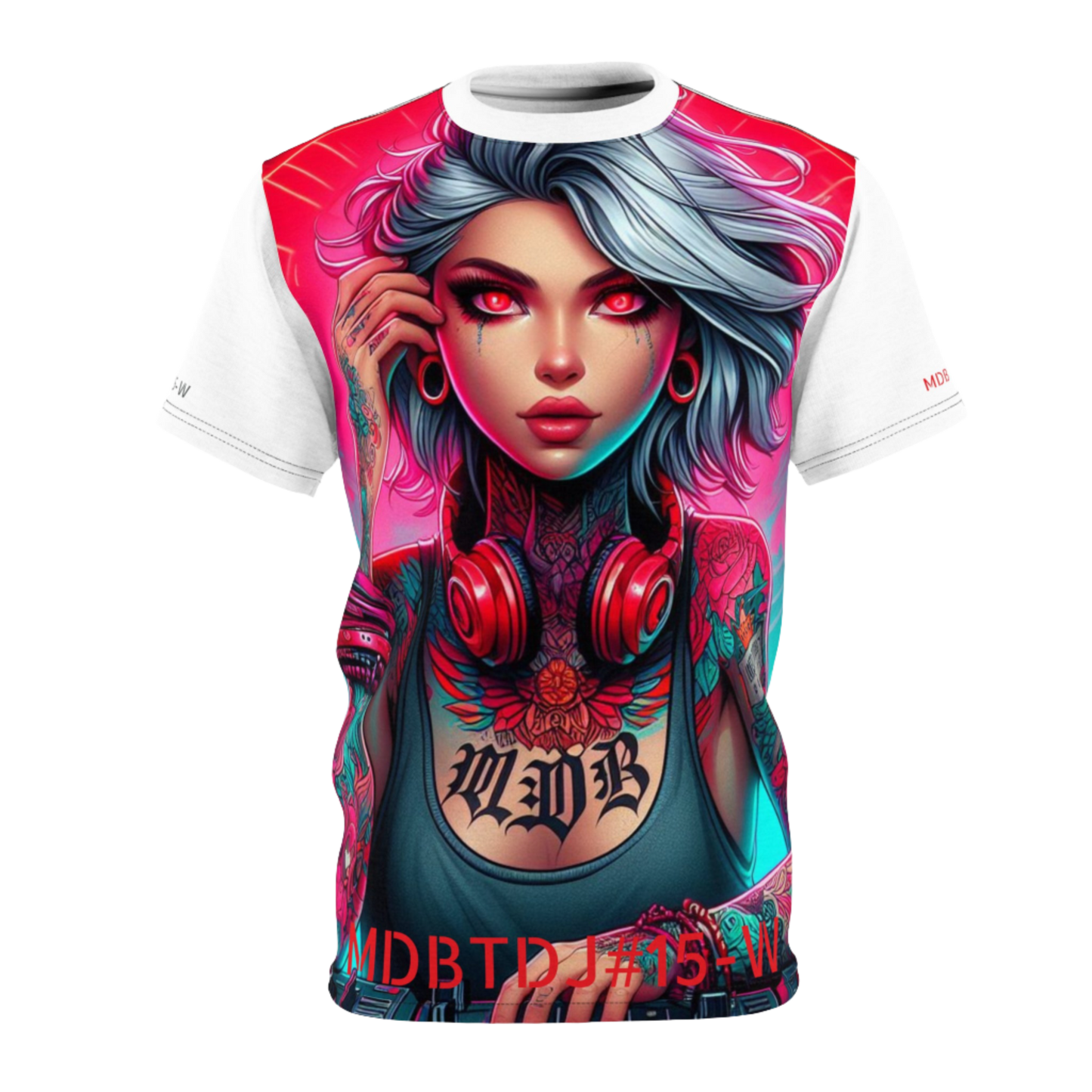 MDBTDJ#15-W Premium Tee Shirt - Tattooed Dj's Limited Edition - Unisex