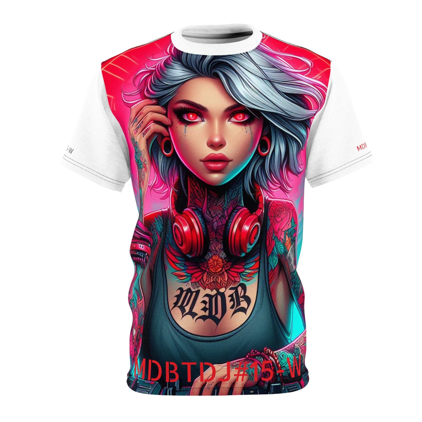 MDBTDJ#15-W Premium Tee Shirt - Tattooed Dj's Limited Edition - Unisex