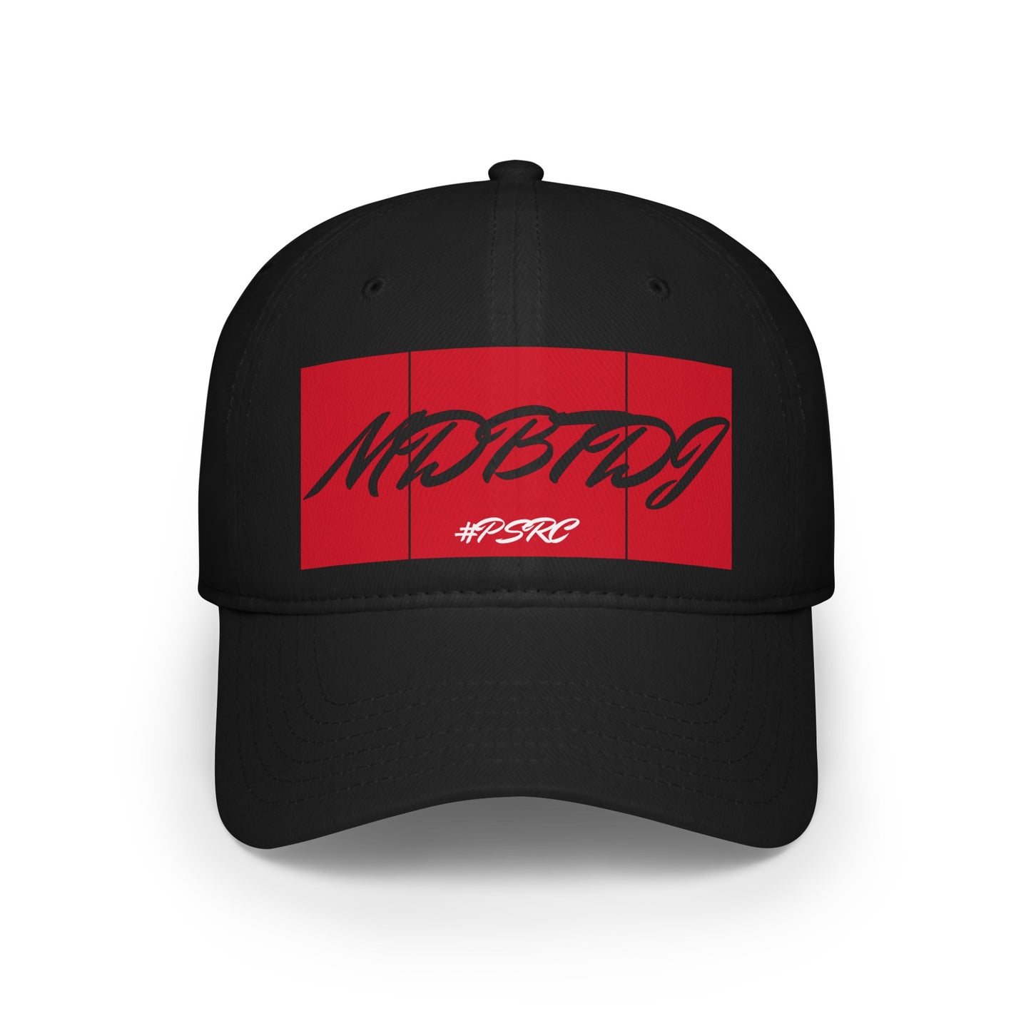 MDBTDJ#PSRC Black - Low Profile Baseball Cap, Hats, Tattooed Djs Shop