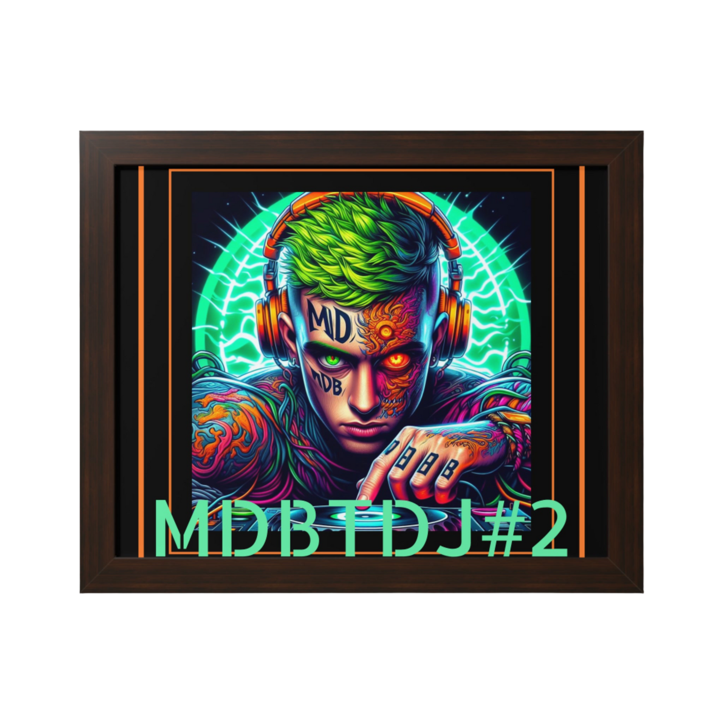 MDBTDJ#2 20x16 Tattooed Dj's LE Framed Horizontal Poster Wall Decor