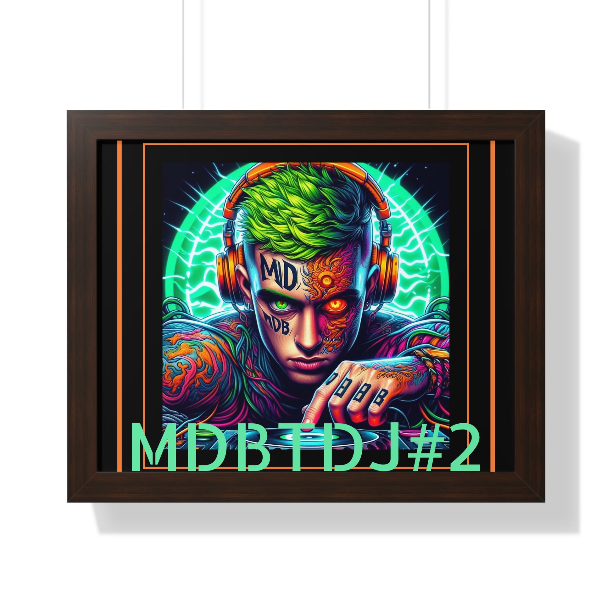 MDBTDJ#2 20x16 Tattooed Dj's LE Framed Horizontal Poster Wall Decor, Poster, Tattooed Djs Shop