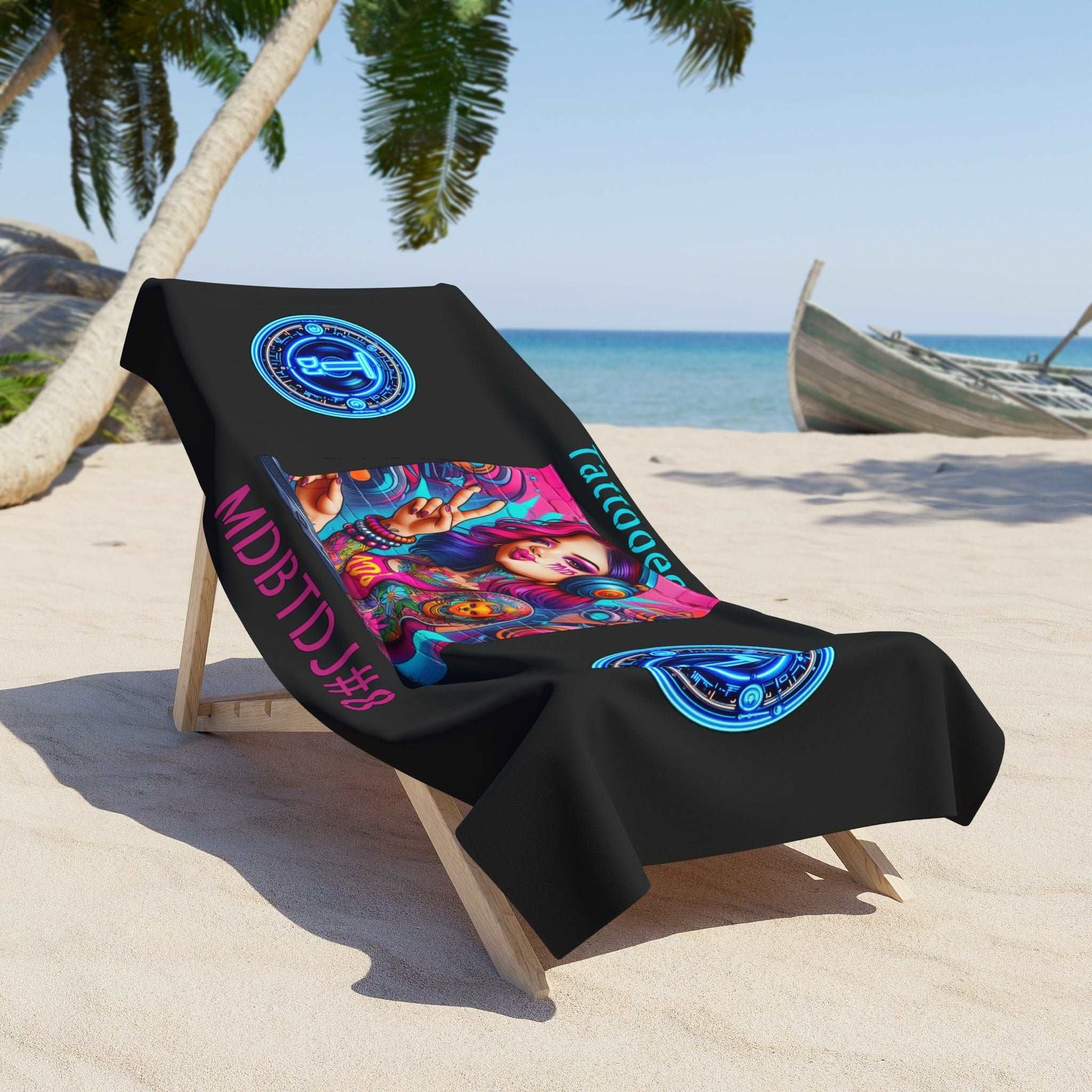 MDBTDJ#8 Beach Towel Tattooed DJ's Limited Edition, Home Decor, Tattooed Djs Shop