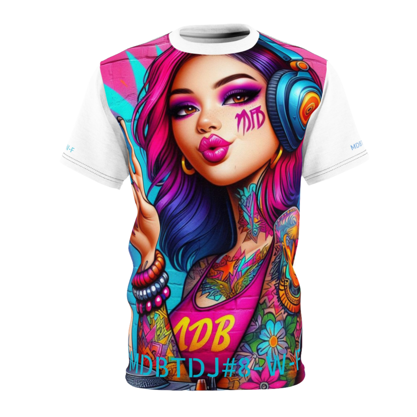 MDBTDJ#8-W-F Premium Tee Shirt - Tattooed Dj's Limited Edition - Unisex, T-Shirt, Clothing Tops, Tattooed Djs Shop