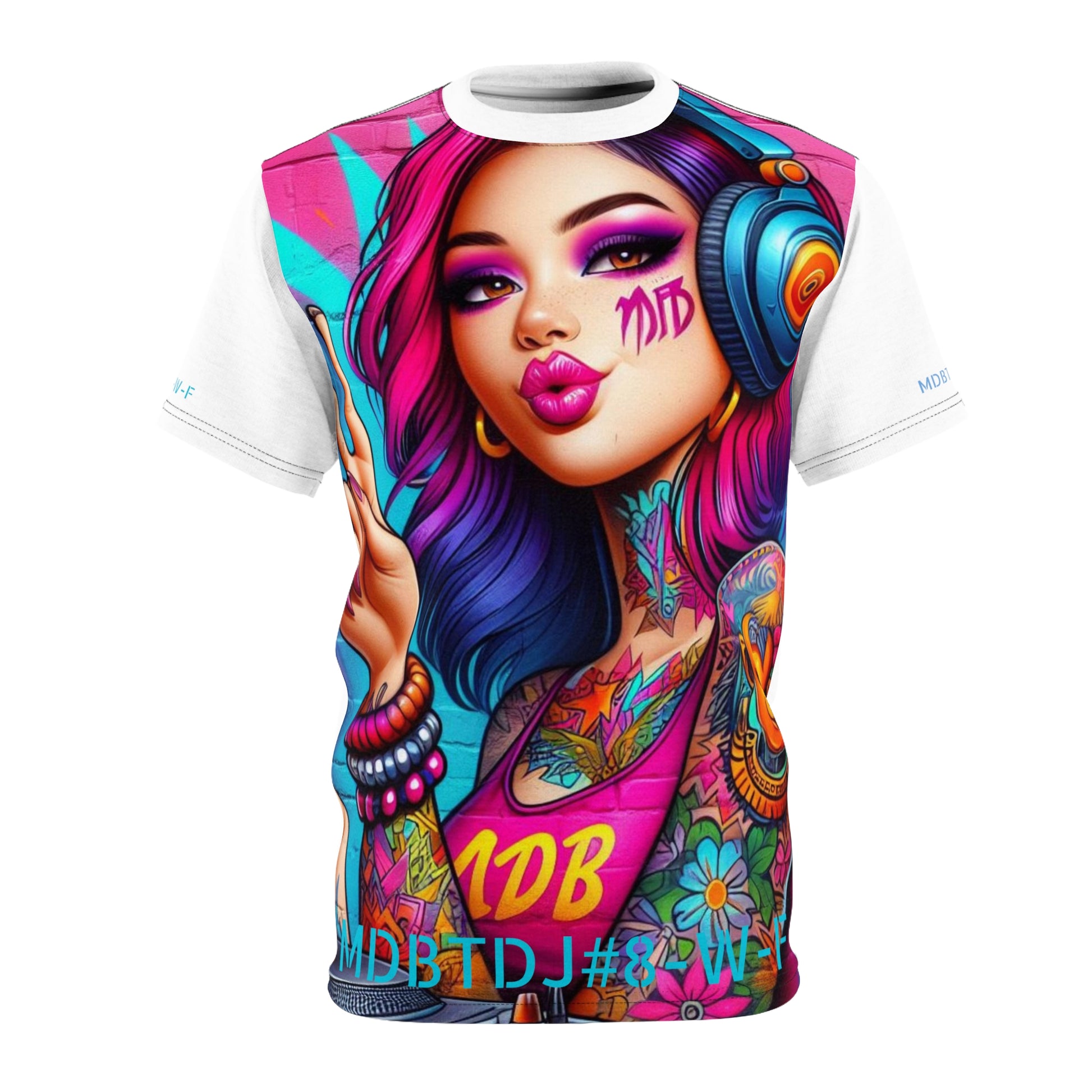 MDBTDJ#8-W-F Premium Tee Shirt - Tattooed Dj's Limited Edition - Unisex, T-Shirt, Clothing Tops, Tattooed Djs Shop