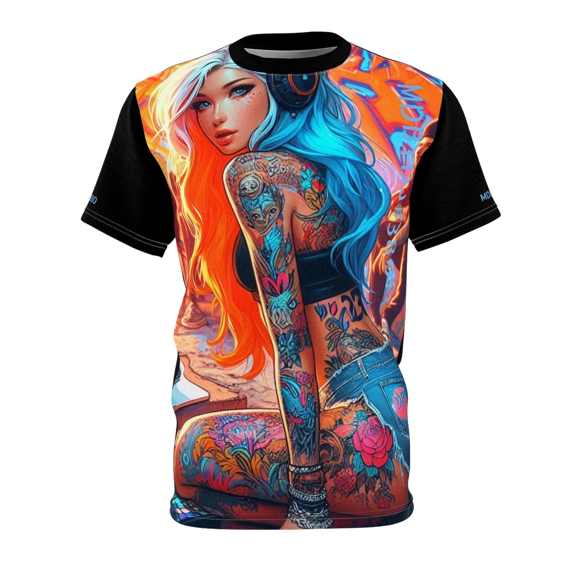MDBTDJ#380 Unisex Cut & Sew Tee Tattooed Dj's Limited Edition, All Over Prints, Uncategorized, Tattooed Djs Shop