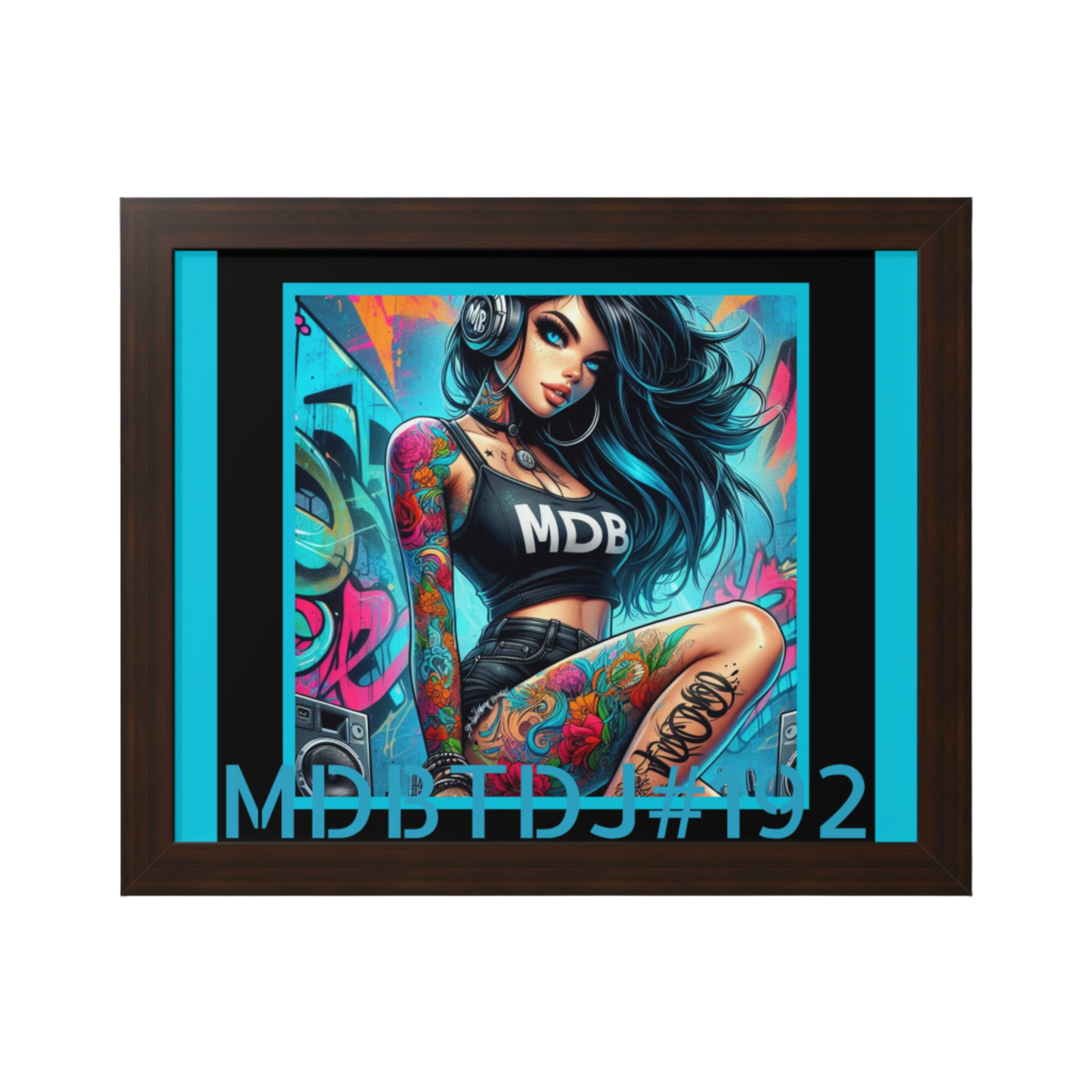 MDBTDJ#192 20x16 Tattooed Dj's LE Framed Horizontal Poster Wall Decor