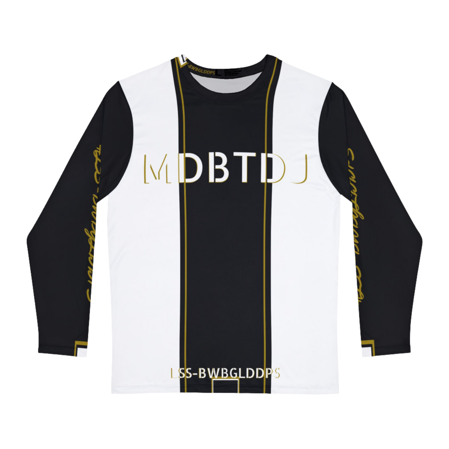 MDBTDJ#LSS-BWBGLDDPS Premium Men's Long Sleeve Shirt