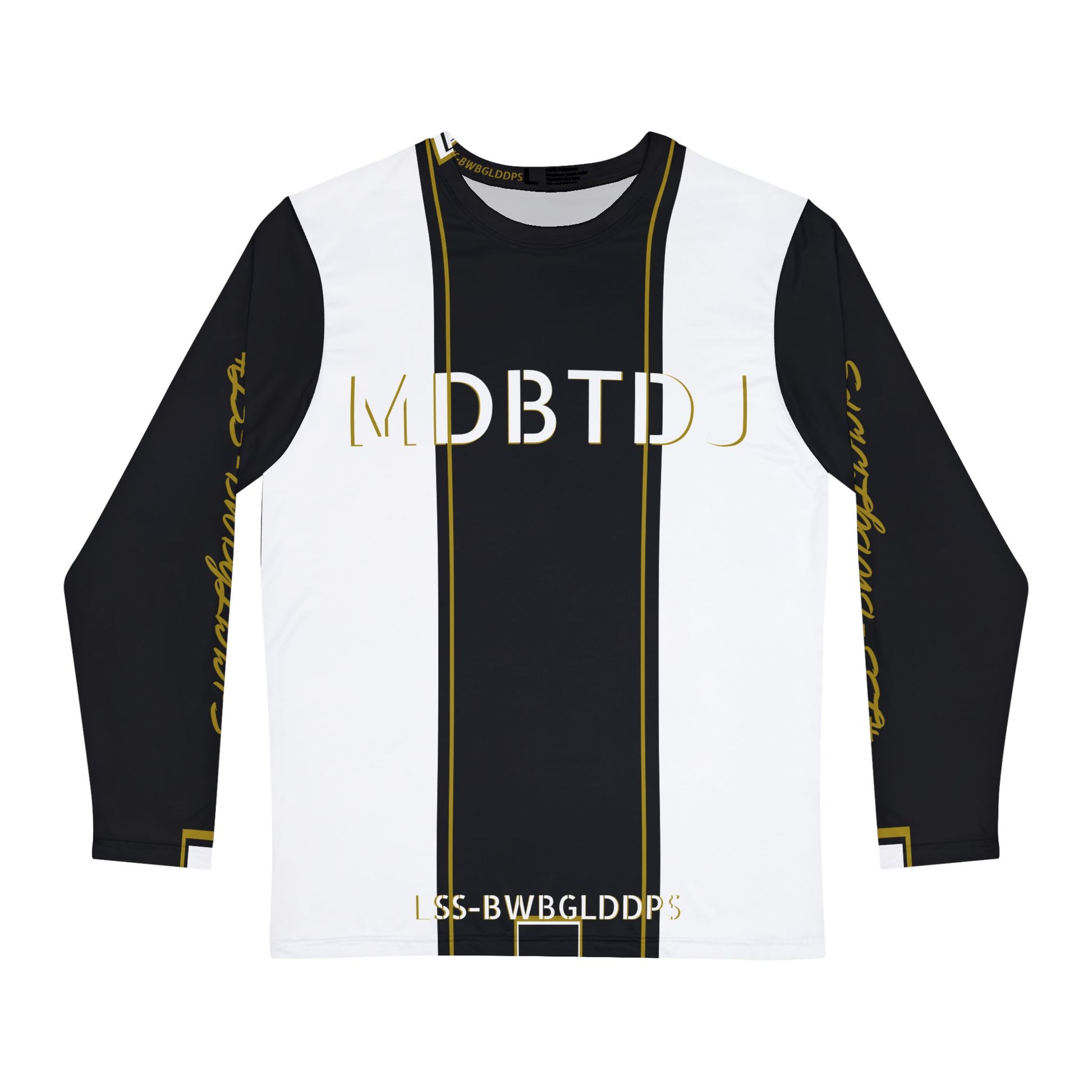 MDBTDJ#LSS-BWBGLDDPS Premium Men's Long Sleeve Shirt, All Over Prints, Tattooed Djs Shop