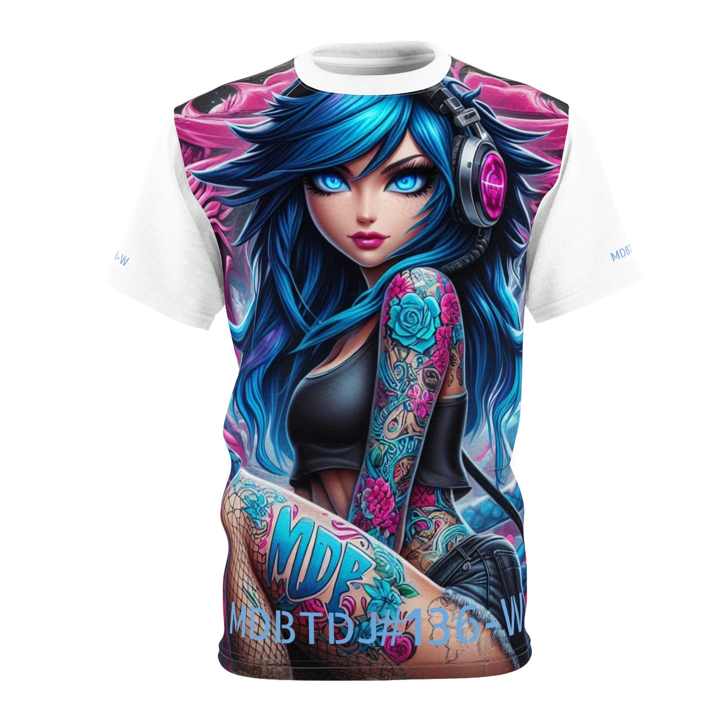 MDBTDJ#136-W Premium Tee Shirt - Unisex Tattooed Dj's Limited Edition