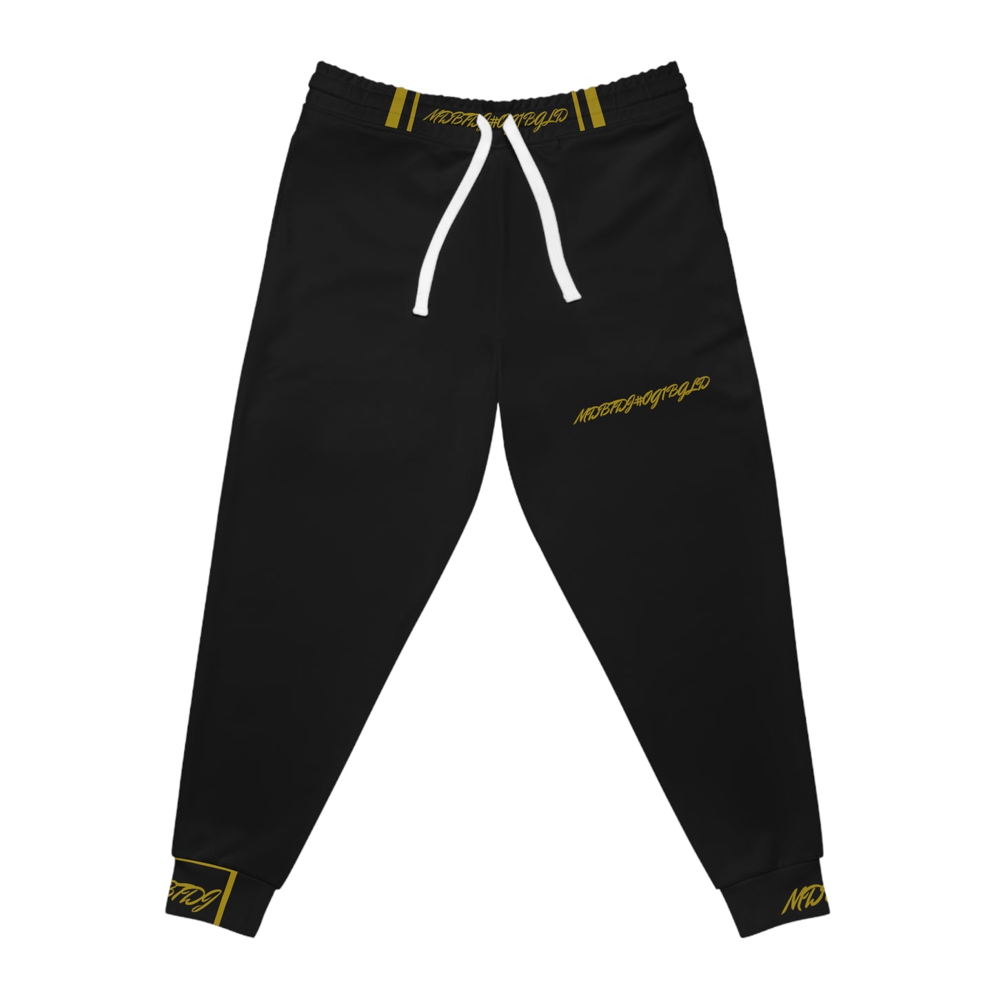 MDBTDJ#OG1BGLD Athletic Joggers Activewear Sweat Pants, All Over Prints, Tattooed Djs Shop