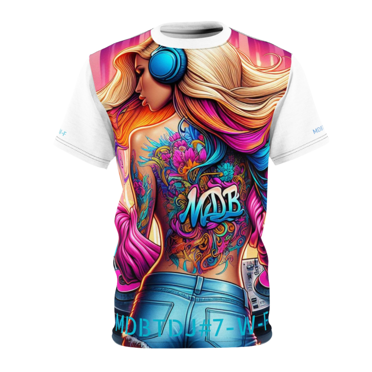 MDBTDJ#7-W-F Premium Tee Shirt - Tattooed Dj's Limited Edition - Unisex, T-Shirt, Clothing Tops, Tattooed Djs Shop