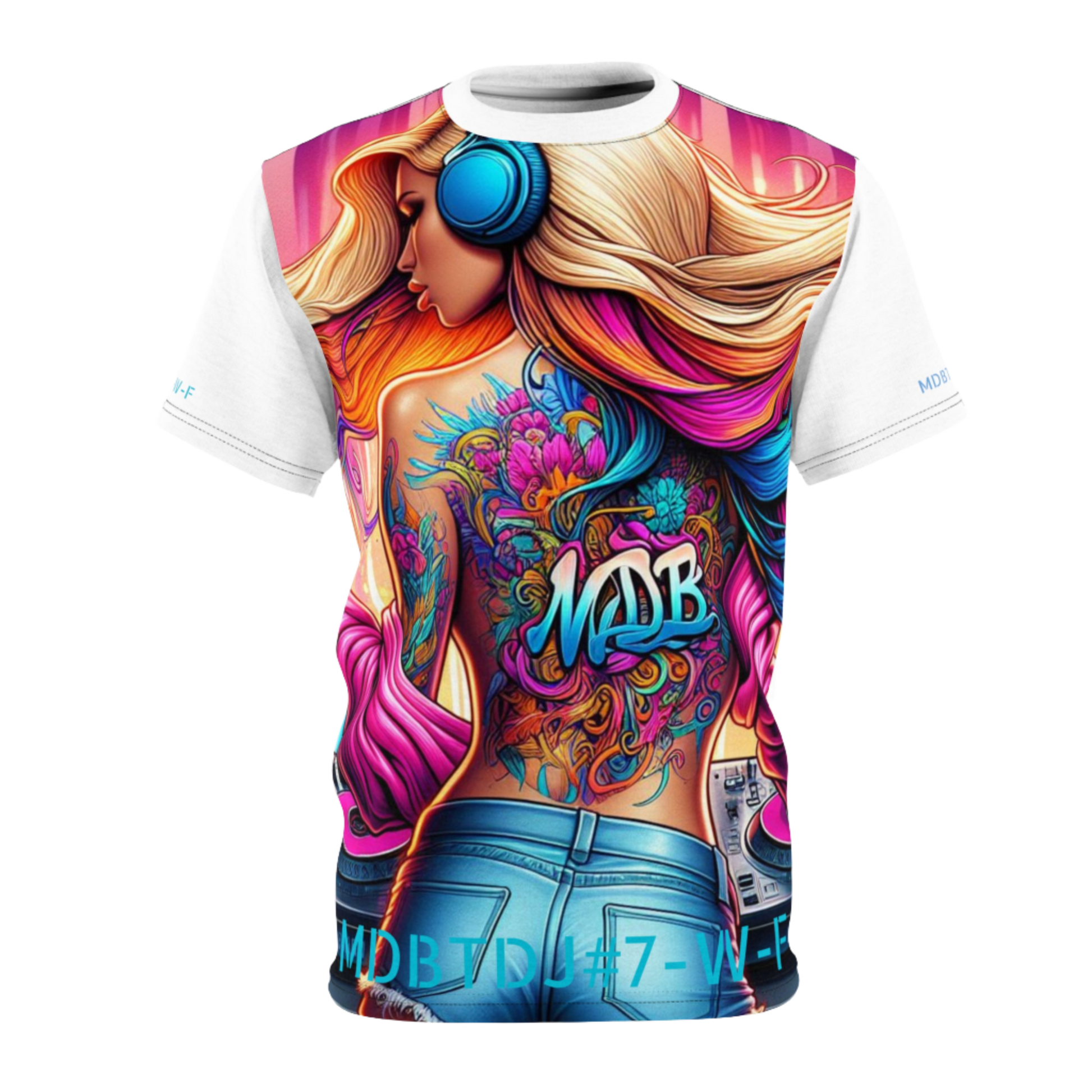 MDBTDJ#7-W-F Premium Tee Shirt - Tattooed Dj's Limited Edition - Unisex, T-Shirt, Clothing Tops, Tattooed Djs Shop
