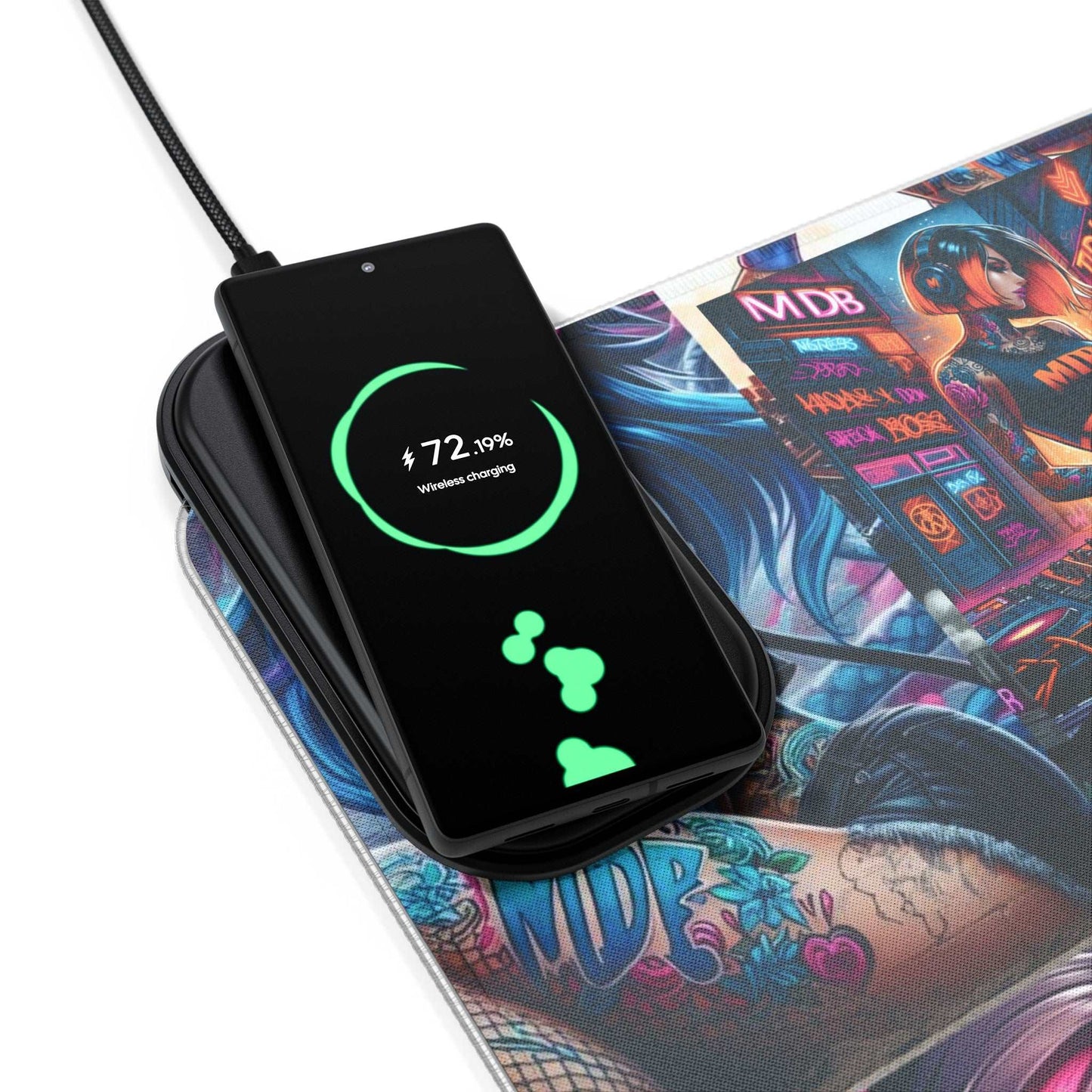 MDBTDJ#LDMP LED Gaming Mouse Pad, Wireless Charging Tattooed Dj's Limited Edition, Home Decor, Tattooed Djs Shop