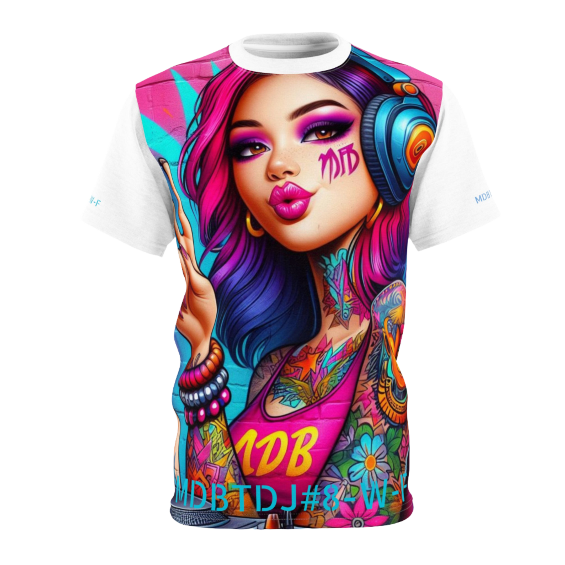 MDBTDJ#8-W-F Premium Tee Shirt - Tattooed Dj's Limited Edition - Unisex, T-Shirt, Clothing Tops, Tattooed Djs Shop