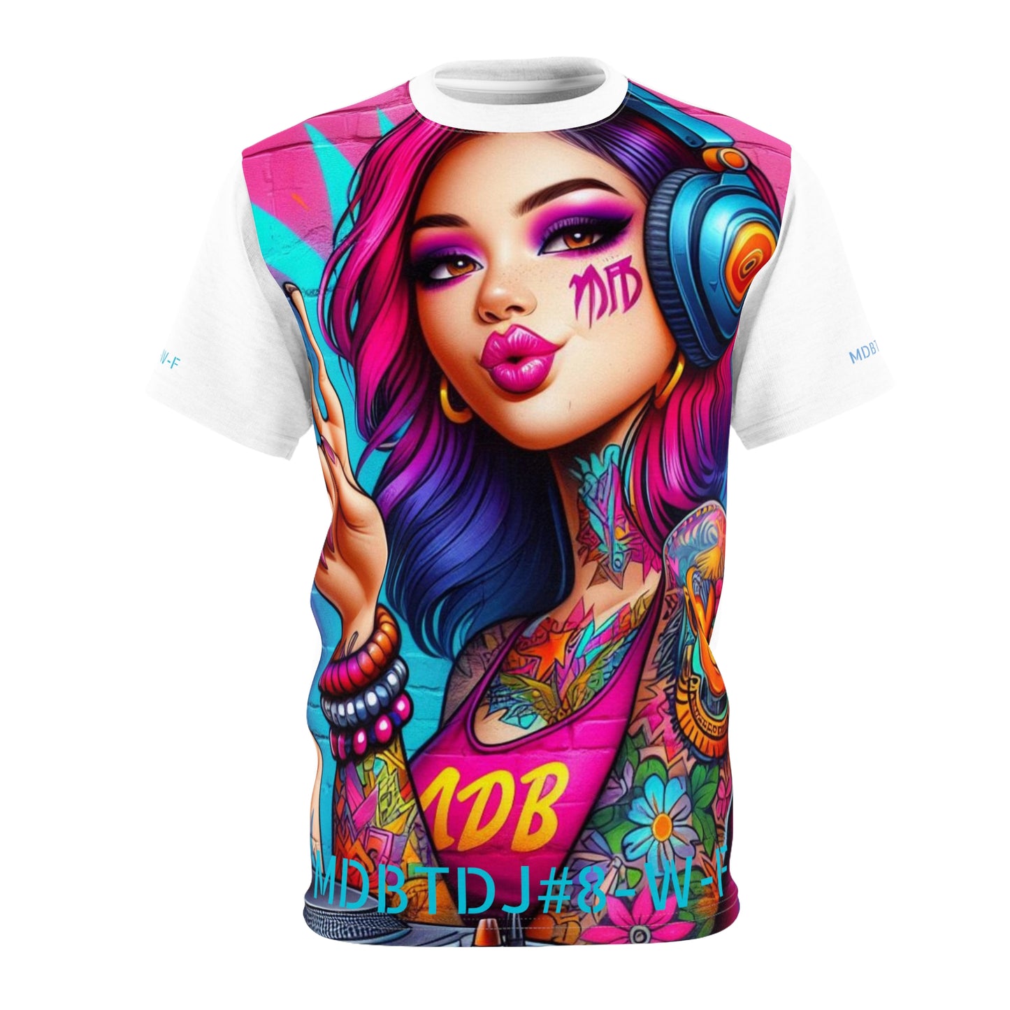 MDBTDJ#8-W-F Premium Tee Shirt - Tattooed Dj's Limited Edition - Unisex, T-Shirt, Clothing Tops, Tattooed Djs Shop