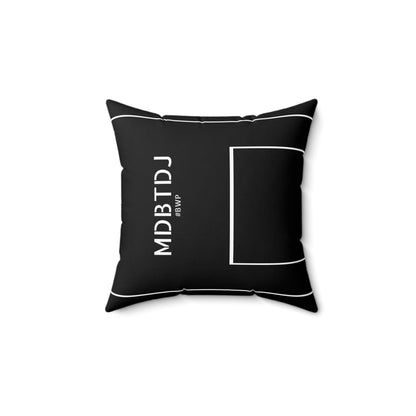 MDBTDJ#BWP Spun Polyester Square Pillow