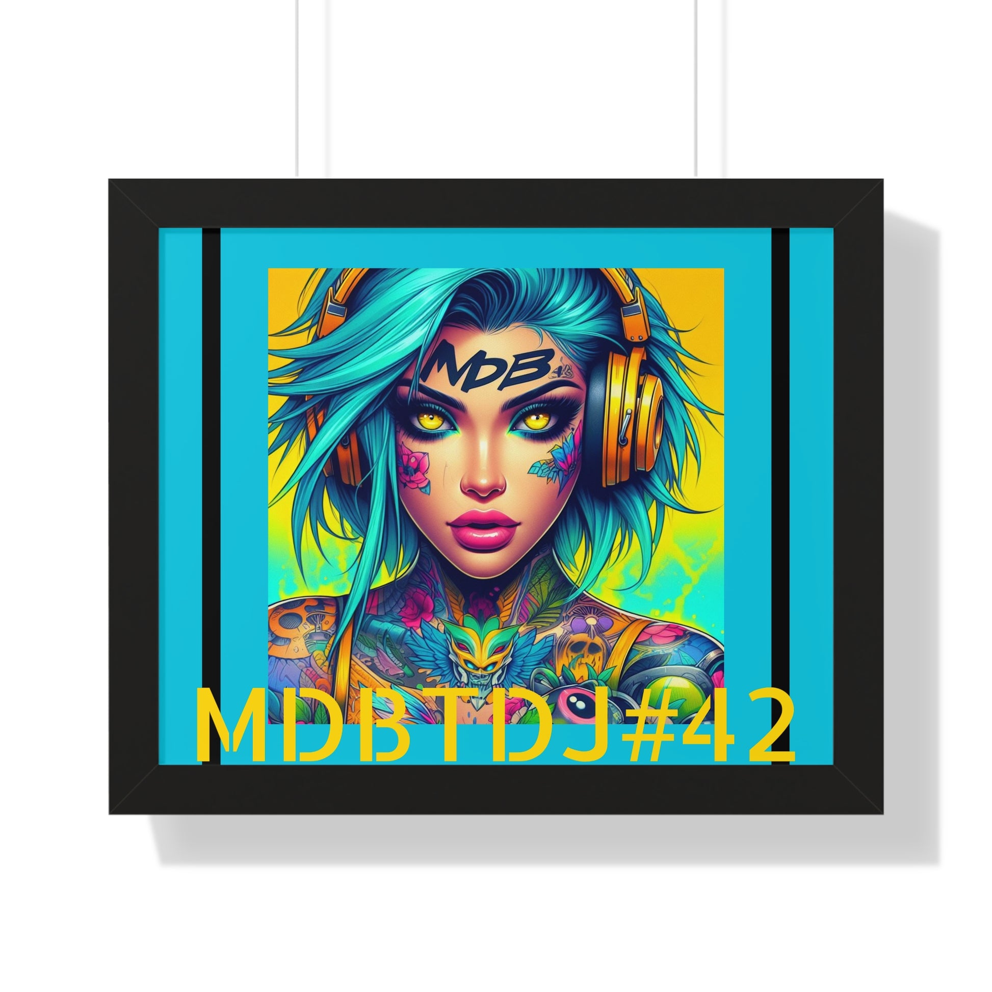 MDBTDJ#42 20x16 Framed Horizontal Poster Wall Decor, Poster, Tattooed Djs Shop