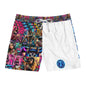 MDBTDJ#MLS1-W Men's Mid-Length Swim Shorts, All Over Prints, Tattooed Djs Shop