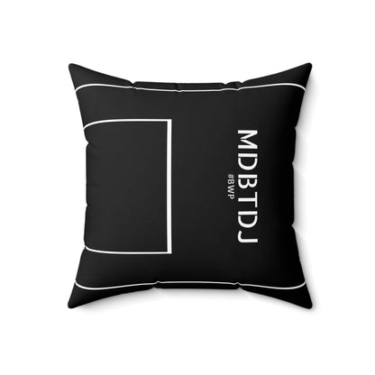 MDBTDJ#BWP Spun Polyester Square Pillow, Home Decor, Tattooed Djs Shop